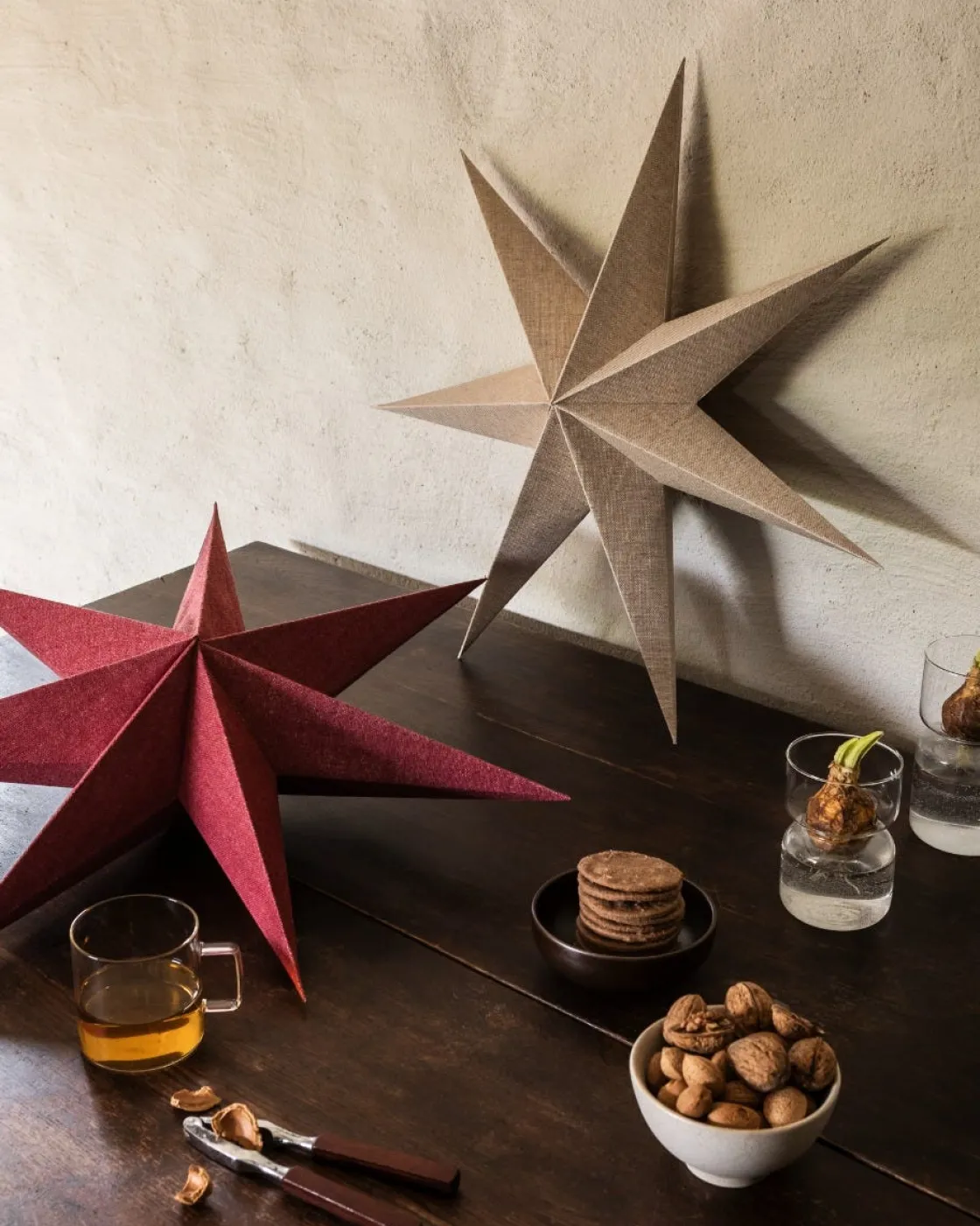 GRANIT Adventsstjärna Bom 60cm Natur- Julbelysning