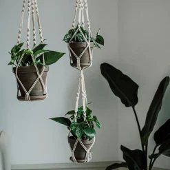 GRANIT Ampel Enkel Makramé Vit- Växt- & Odlingstillbehör|Krukor