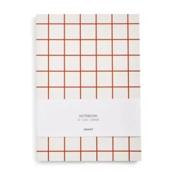 GRANIT Anteckningsbok A4 Rut Orange Linjerad- Kalendrar & Skrivblock