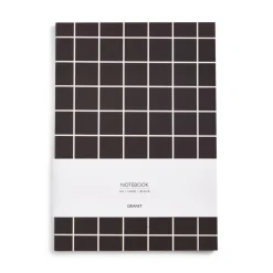 GRANIT Anteckningsbok A4 Rut Svart Linjerad- Kalendrar & Skrivblock