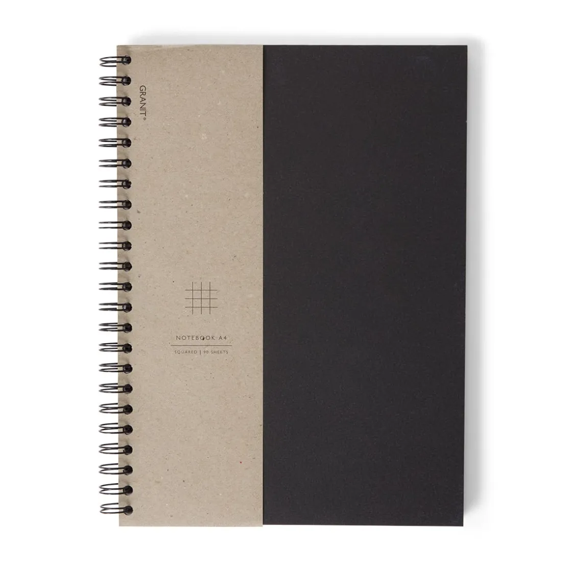 GRANIT Anteckningsbok A4 Rutat Grafit- Kalendrar & Skrivblock