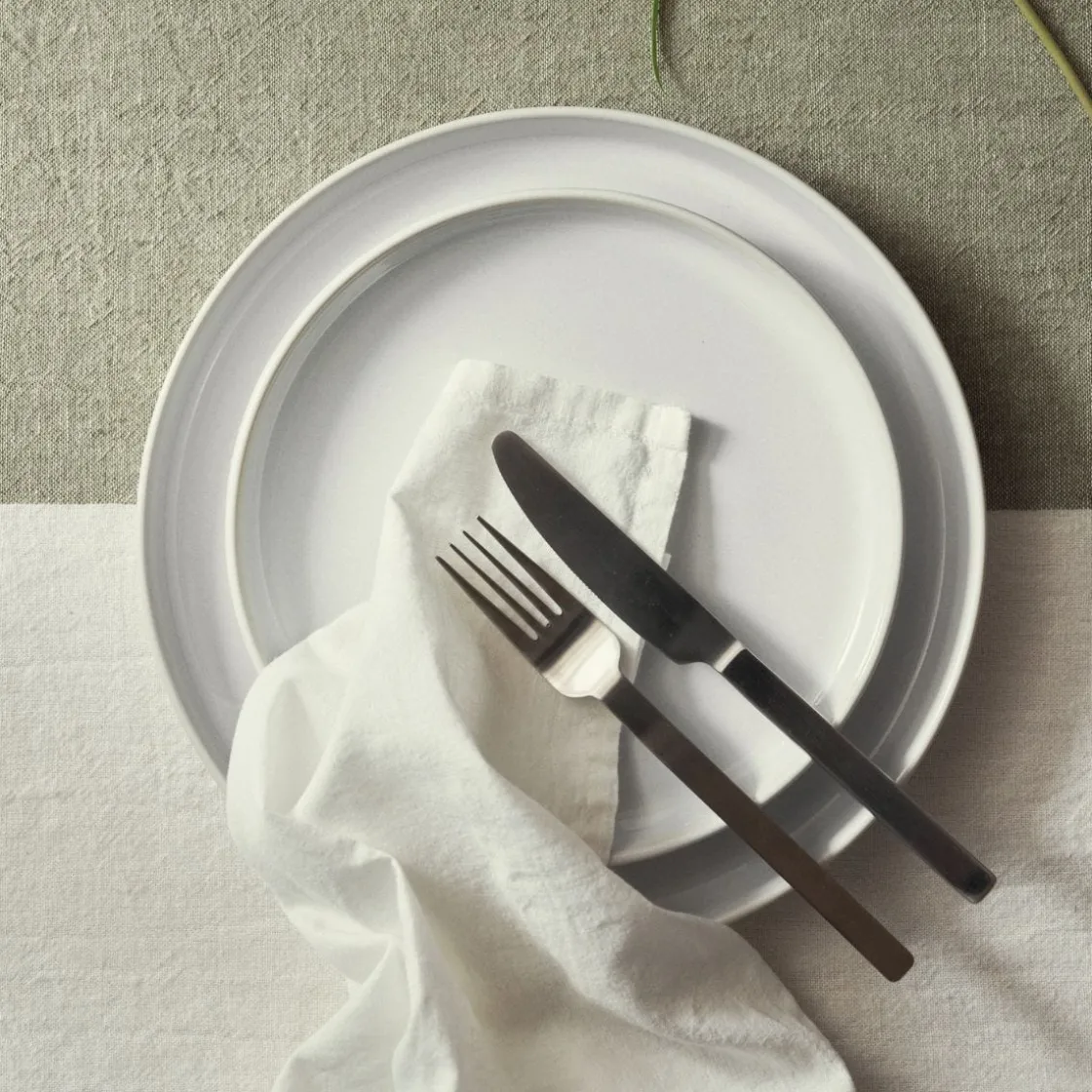 GRANIT Assiett Bruno Stengods 22cm Vit- Dukning|Porslin