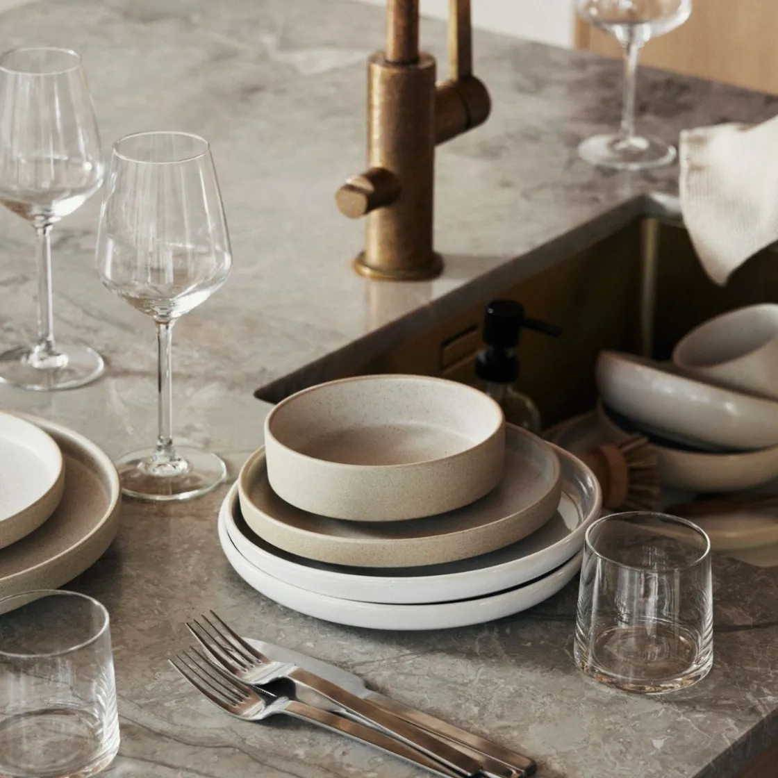 GRANIT Assiett Taste 19cm Beige- Dukning|Porslin