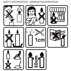 GRANIT Blockljus 3 Vekar 9x14cm- Ljus|Juldekorationer