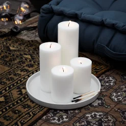 GRANIT Blockljus Stearin 10x7cm Vit- Ljus