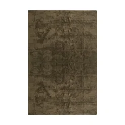 GRANIT Bomullsmatta Tuftad Ruta 170x240cm Khakigrön- Mattor