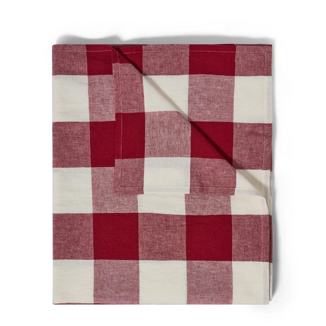 GRANIT Bordsduk Check 240x140cm Linnemix Röd- Dukning|Juldukning