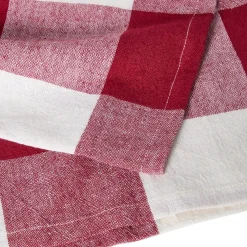 GRANIT Bordsduk Check 240x140cm Linnemix Röd- Dukning|Juldukning