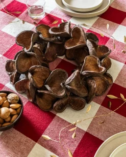 GRANIT Bordsduk Check 240x140cm Linnemix Röd- Dukning|Juldukning