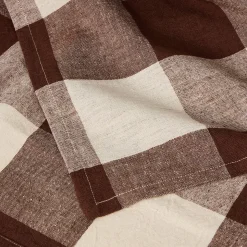 GRANIT Bordsduk Check 240x140cm Linnemix Brun- Dukning|Kökstextil