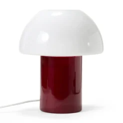 GRANIT Bordslampa Alba 24x29cm Vit/Vinröd- Lampor