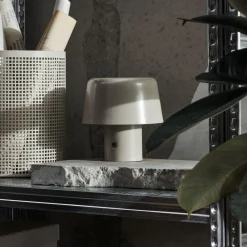 GRANIT Bordslampa Portabel LED Beige- Utebelysning|Skrivbordstillbehör