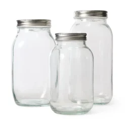 GRANIT Burk Glas 2L Metallock- Köksförvaring