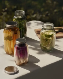 GRANIT Burk Glas 2L Metallock- Köksförvaring