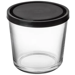 GRANIT Burk Glas Lock 0,8L Hög Svart- Småförvaring|Köksförvaring