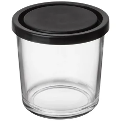 GRANIT Burk Glas Lock 0,4L Hög Svart- Småförvaring|Köksförvaring