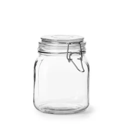 GRANIT Burk Glas Snäpplock 1L- Köksförvaring