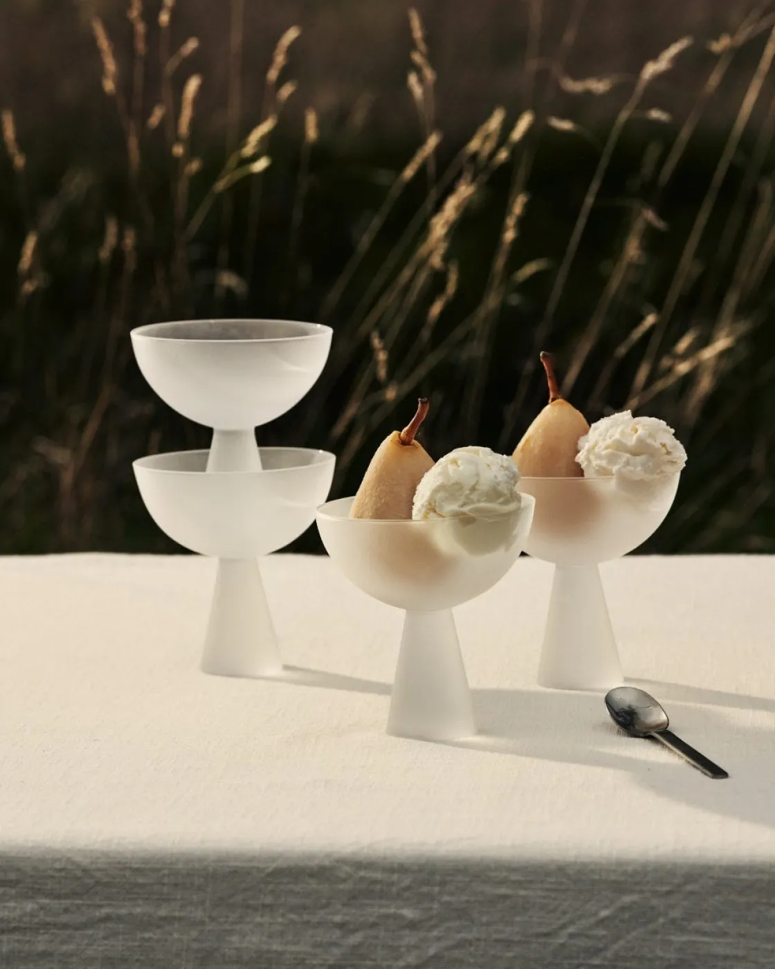 GRANIT Dessertskål Vera 11x10cm Frostad- Dukning|Glas