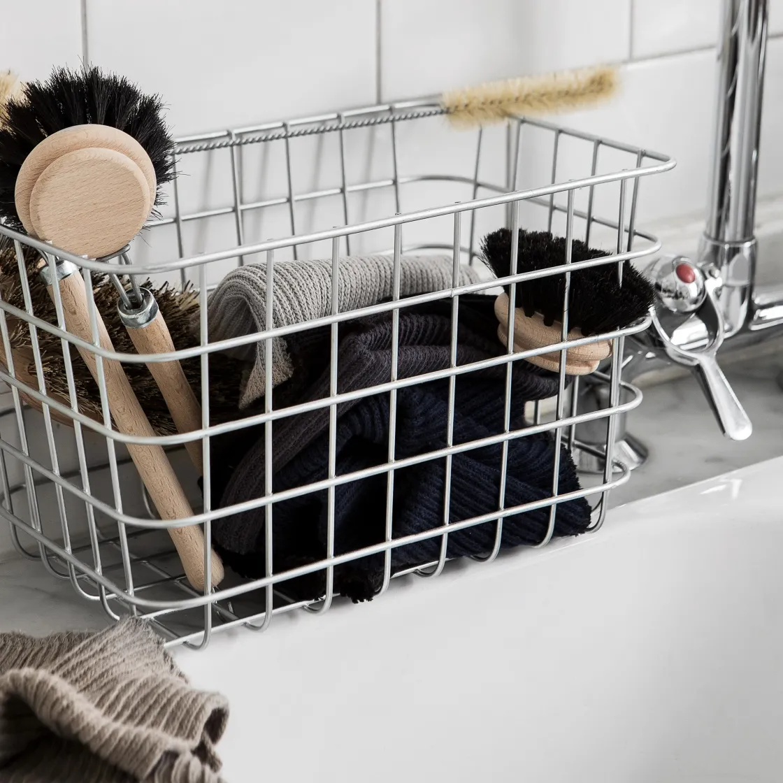 GRANIT Diskborste Trä/Tagel Svart- Städ & Disk