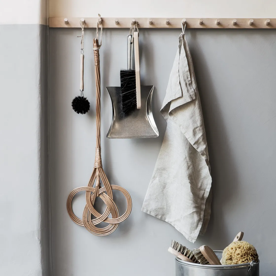 GRANIT Diskborste Trä/Tagel Svart- Städ & Disk