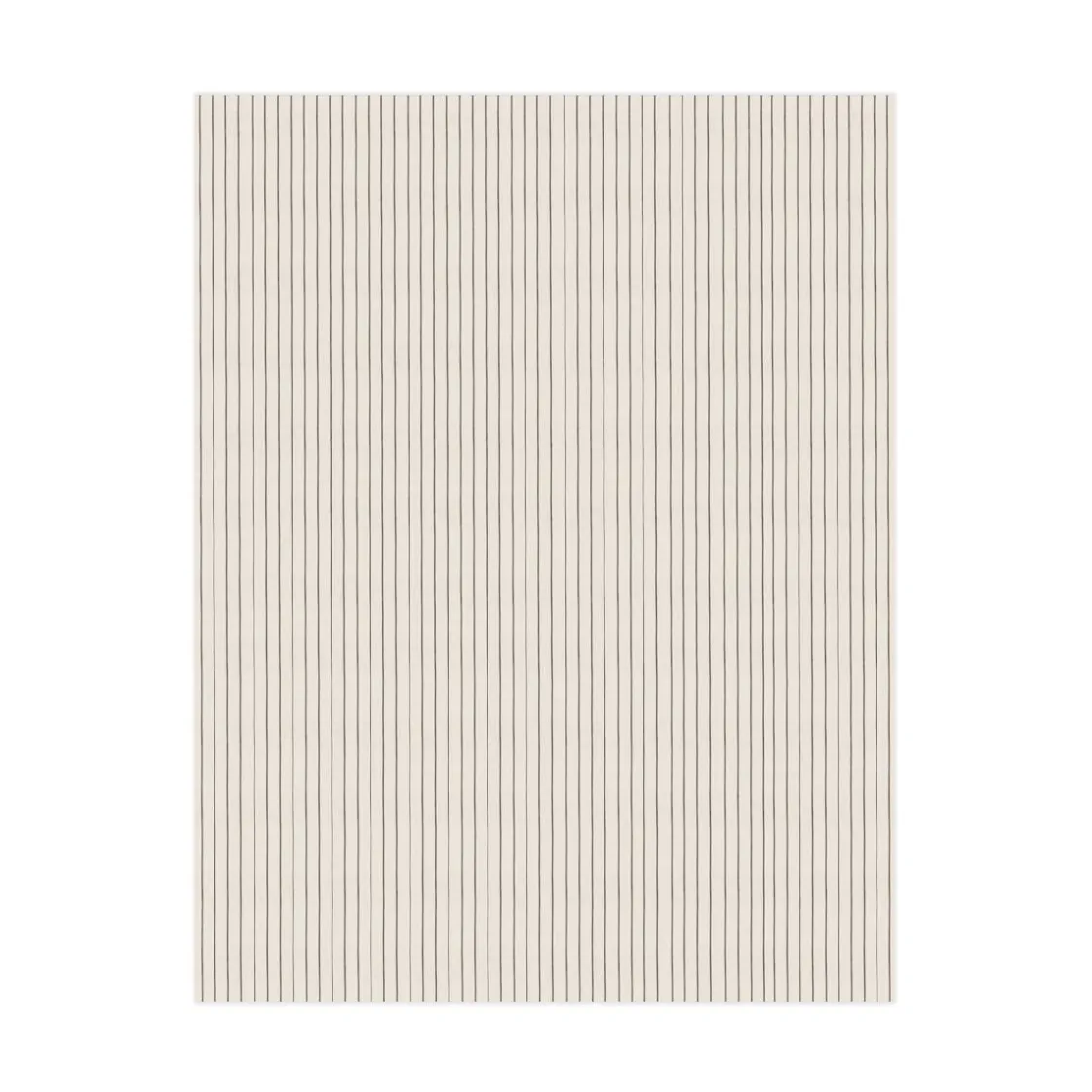 GRANIT Duschdraperi Stripe 180x200cm Bomull Beige/Svart- Badrumstillbehör