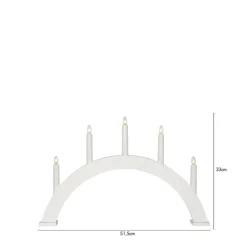 GRANIT Elljusstake Albo 5L White- Lampor|Julbelysning