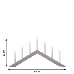 GRANIT Elljusstake Arrow Låg 7L Beige- Lampor|Julbelysning