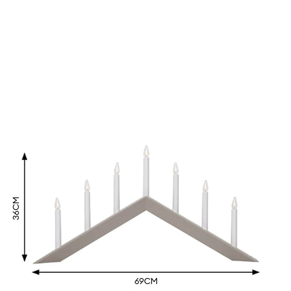GRANIT Elljusstake Arrow Låg 7L Beige- Lampor|Julbelysning
