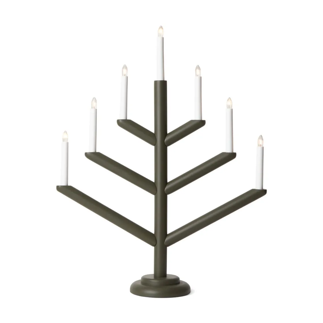 GRANIT Elljusstake Träd 7 Ljus Mörkgrön- Lampor|Julbelysning