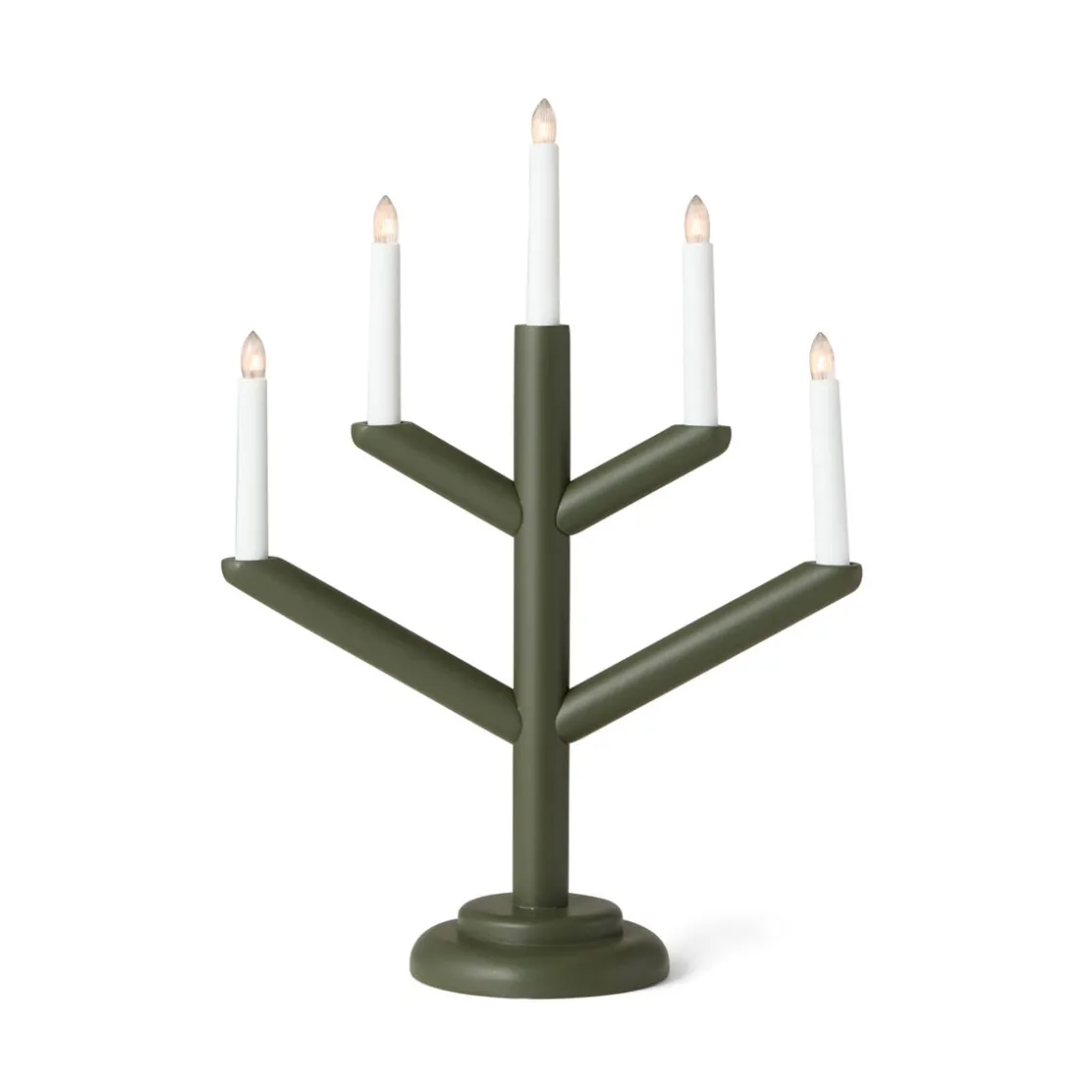 GRANIT Elljusstake Träd 5 Ljus Mörkgrön- Lampor|Julbelysning