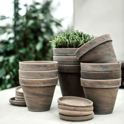 GRANIT Fat Terrakotta 11cm Grå- Växt- & Odlingstillbehör|Krukor