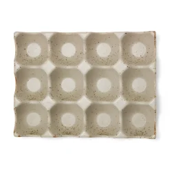 GRANIT Äggställ 12 ägg Porslin Beige- Köksförvaring