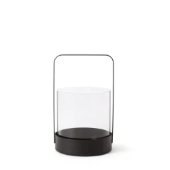 GRANIT Glaslykta Liten Svart- Utebelysning|Ljusstakar