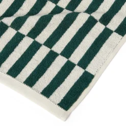 GRANIT Handduk Avon 50x70cm Bomullsfrotté Grön/Vit- Handdukar & Badlakan