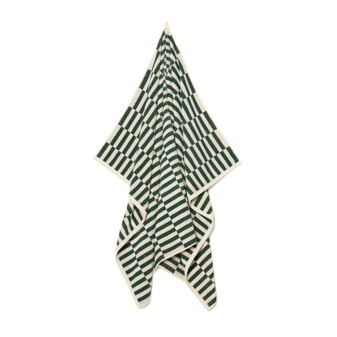 GRANIT Handduk Avon 100x150cm Bomullsfrotté Grön/Vit- Handdukar & Badlakan
