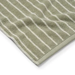 GRANIT Handduk Line 50x70cm Bomullsfrotté Grön- Handdukar & Badlakan