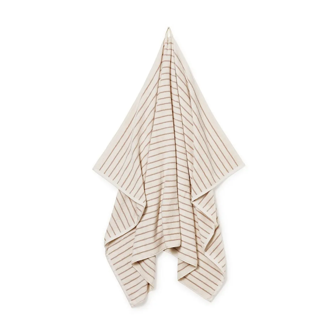 GRANIT Handduk Line 100x150cm Bomullsfrotté Beige- Handdukar & Badlakan