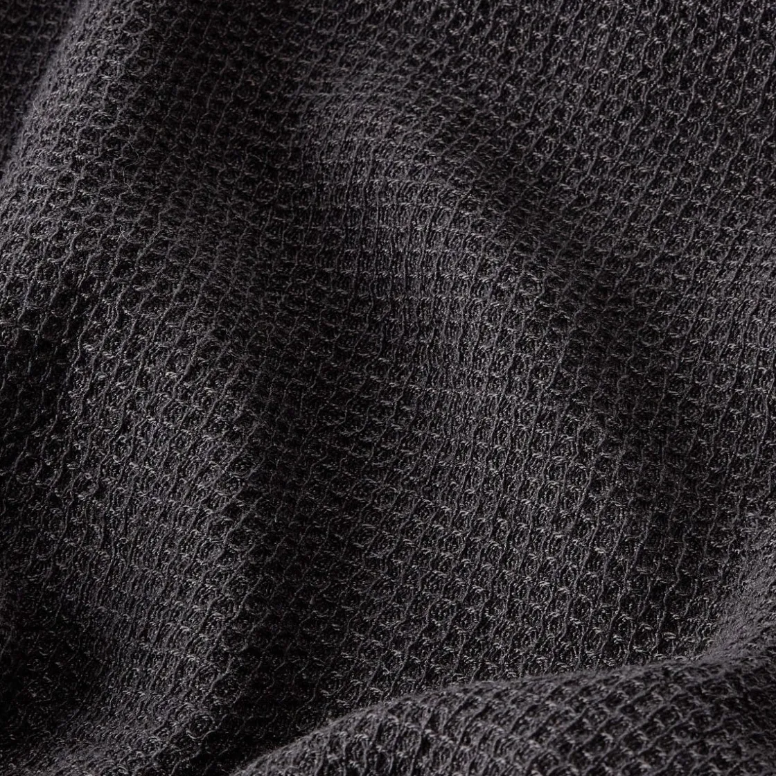 GRANIT Handduk Våffla 100x150cm Bomull Bambu Svart- Handdukar & Badlakan