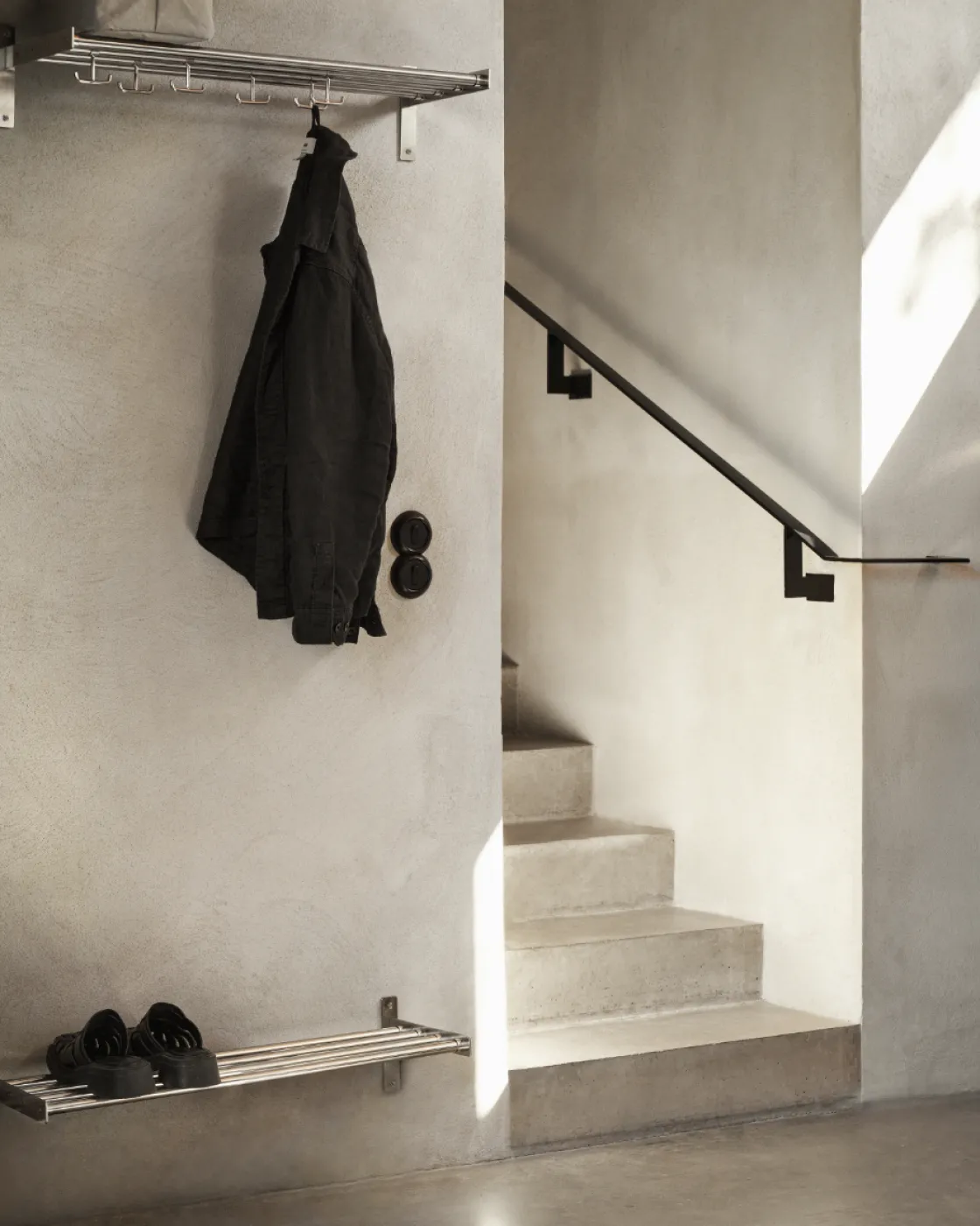 GRANIT Hatthylla/Skohylla 27x78cm Rostfritt Stål- Hallmöbler & Förvaring