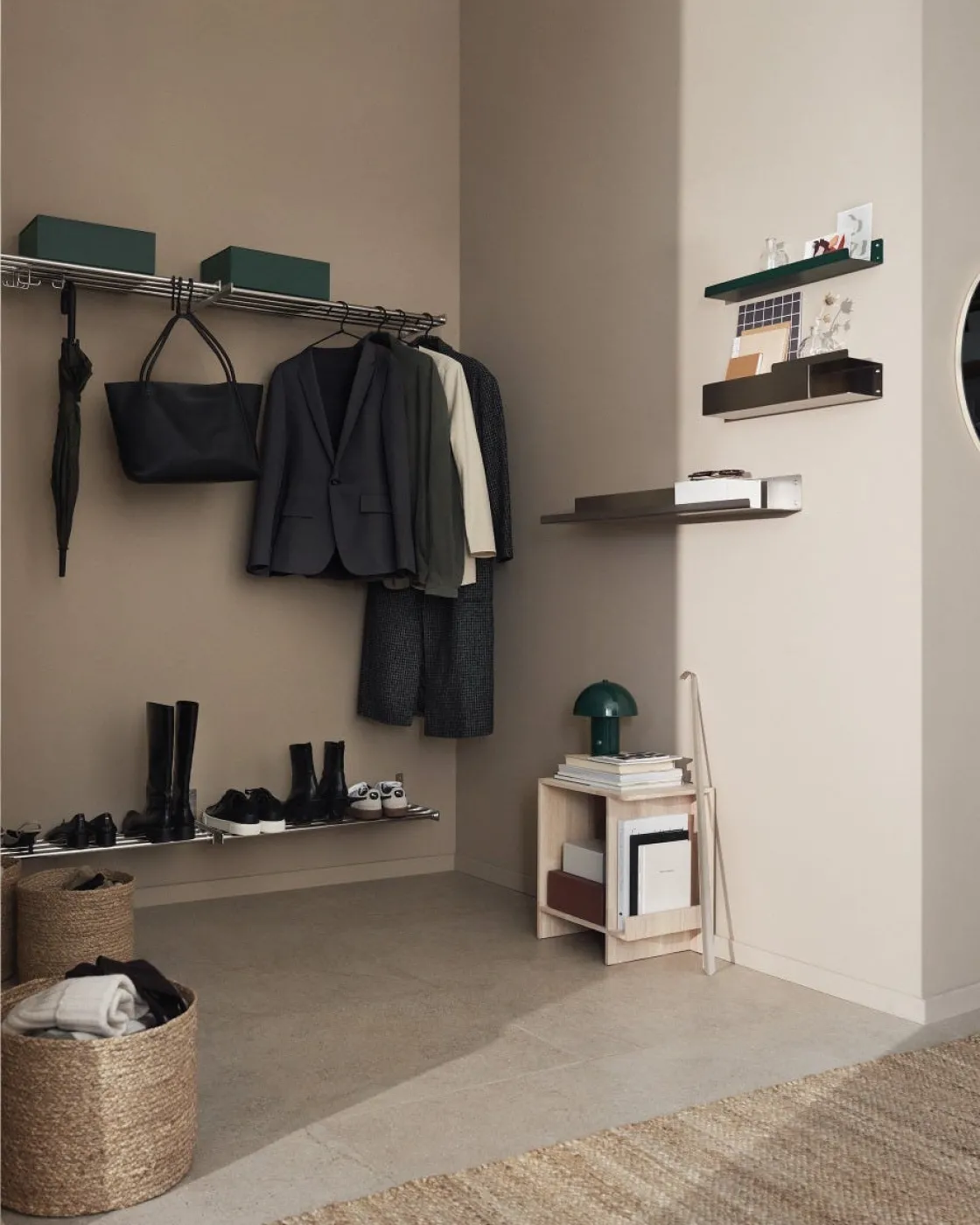 GRANIT Hatthylla/Skohylla 27x78cm Rostfritt Stål- Hallmöbler & Förvaring