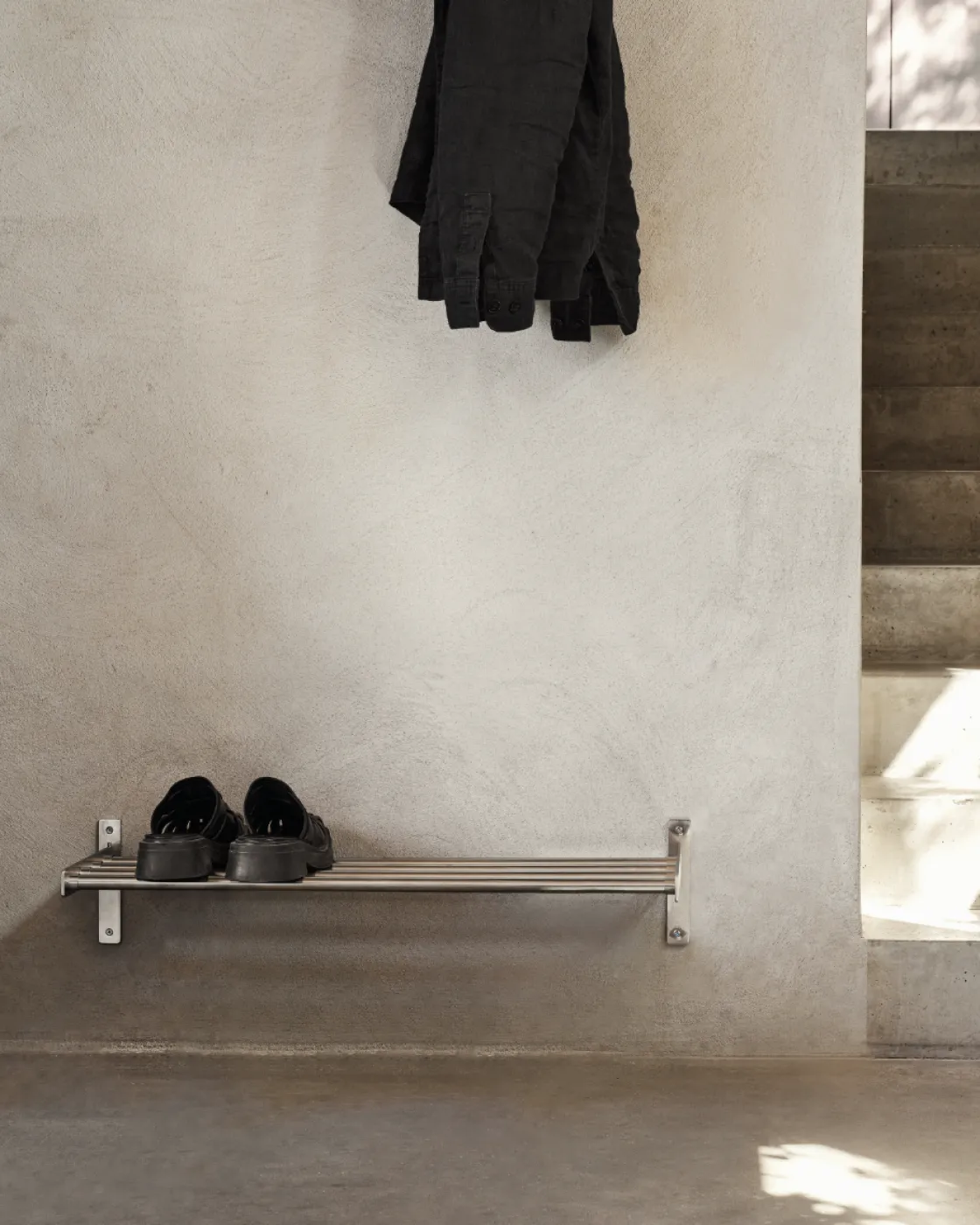 GRANIT Hatthylla/Skohylla 27x78cm Rostfritt Stål- Hallmöbler & Förvaring