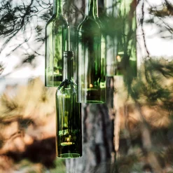 GRANIT Hänglykta Flaska 7,5x29cm Grön- Utebelysning|Ljusstakar