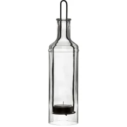 GRANIT Hänglykta Flaska 6,5x22,5cm Svart- Utebelysning|Ljusstakar