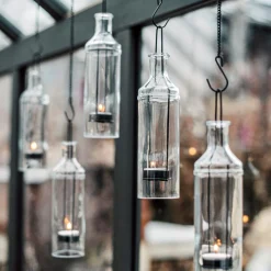 GRANIT Hänglykta Flaska 6,5x22,5cm Svart- Utebelysning|Ljusstakar