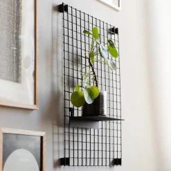 GRANIT Hylla Rutnät 12x20cm Svart- Förvaringstavlor Med Tillbehör|Häng- & Väggförvaring