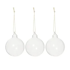 GRANIT Juldekoration 6,5cm 3-p Klarglas- Allt Till Julgranen|Juldekorationer