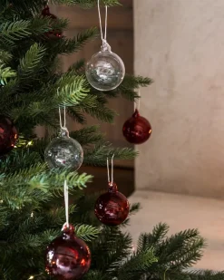 GRANIT Juldekoration Glas 6,5cm 3-p Röd- Allt Till Julgranen|Juldekorationer