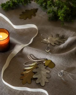 GRANIT Julgransdekoration Eklöv 2-p Silver- Allt Till Julgranen|Juldekorationer