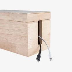 GRANIT Kabelbox Trä 11,5x24,5cm- Skrivbordstillbehör|Småförvaring