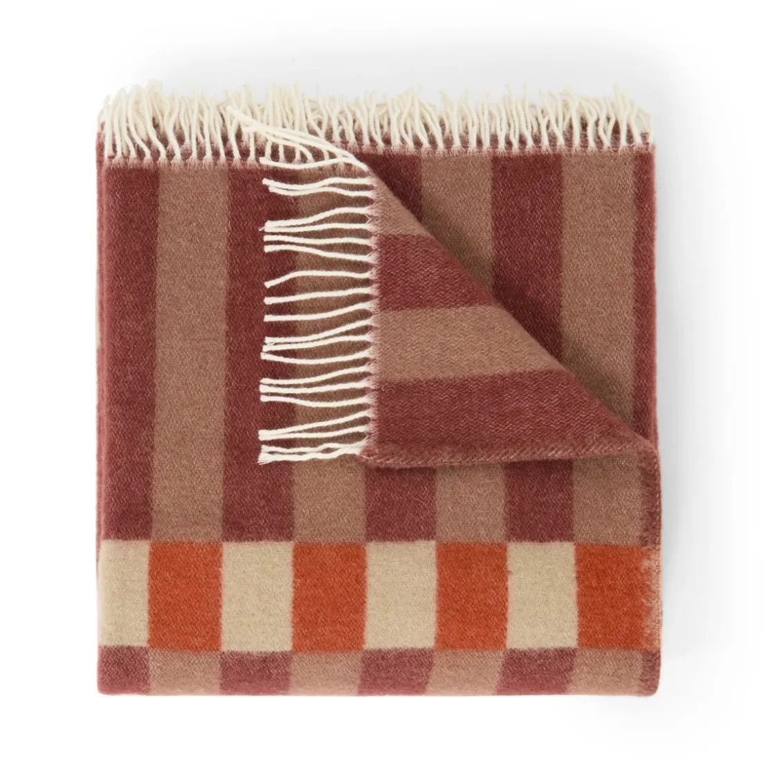 GRANIT Klippan Ullpläd Piano 130x200cm Röd- Plädar